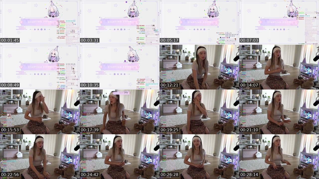Contact-sheet preview of BluKitsune9's Twitch recording