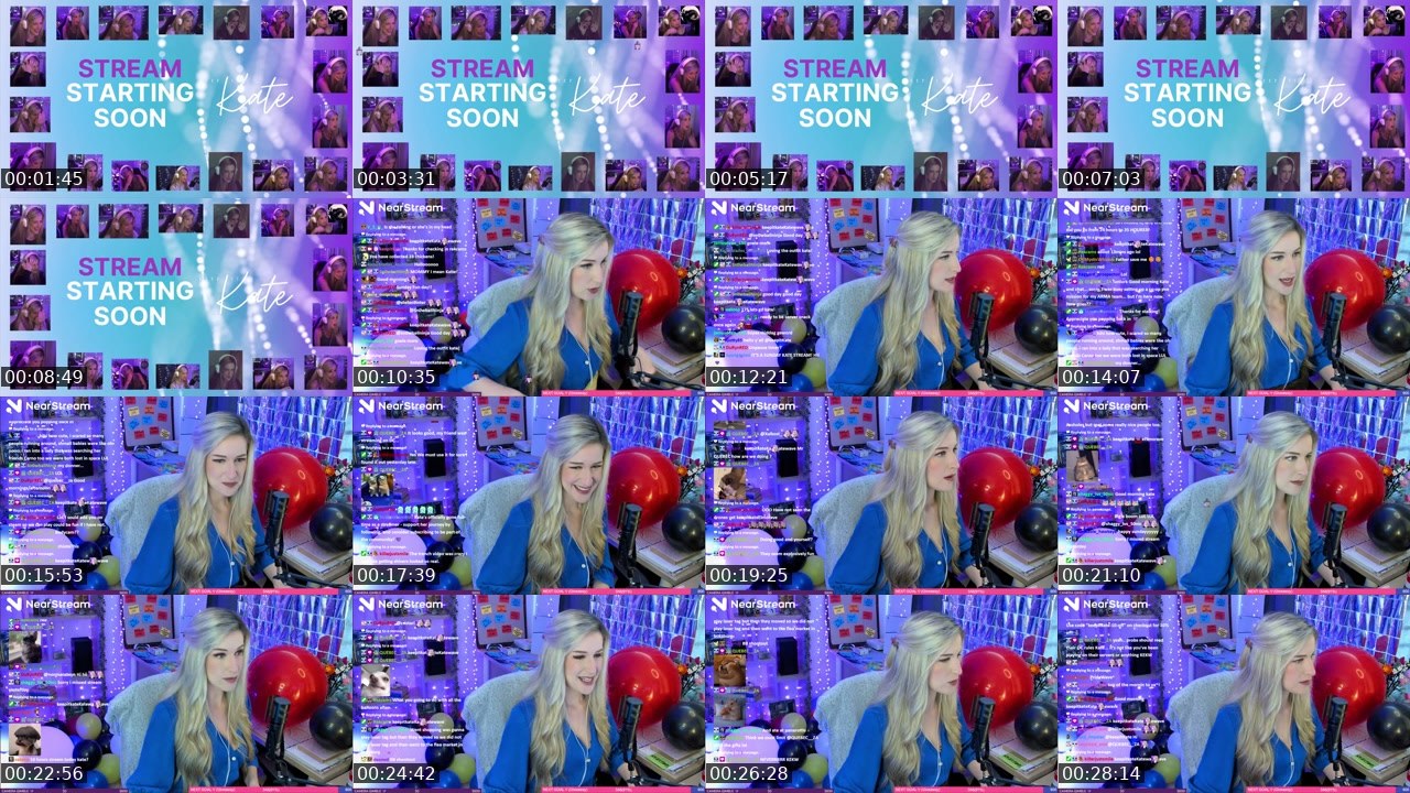 Contact-sheet preview of keepitKate's Twitch recording
