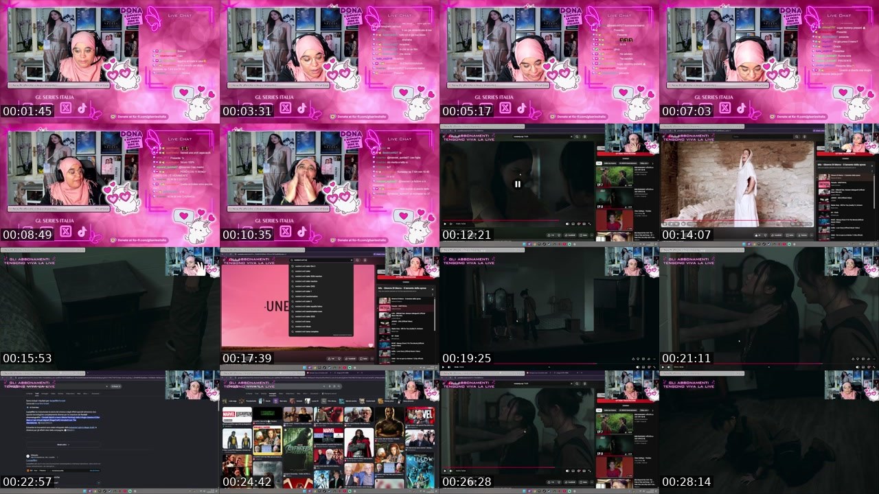 Contact-sheet preview of SFUNCLUB's Twitch recording