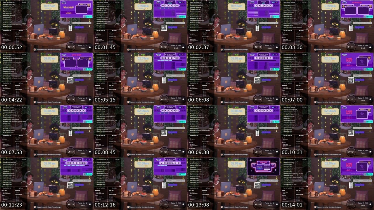 Contact-sheet preview of Londy's Twitch recording