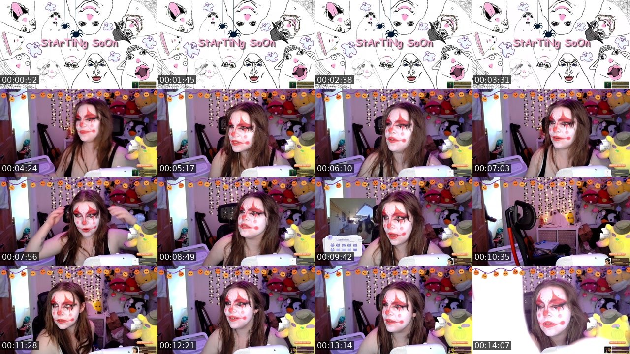 Contact-sheet preview of ilovecapybarasssss's Twitch recording