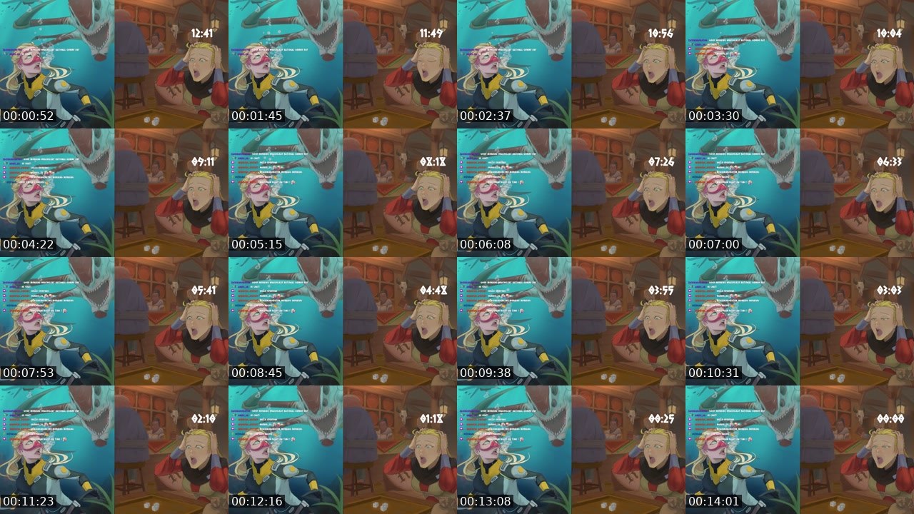 Contact-sheet preview of RachelKay's Twitch recording