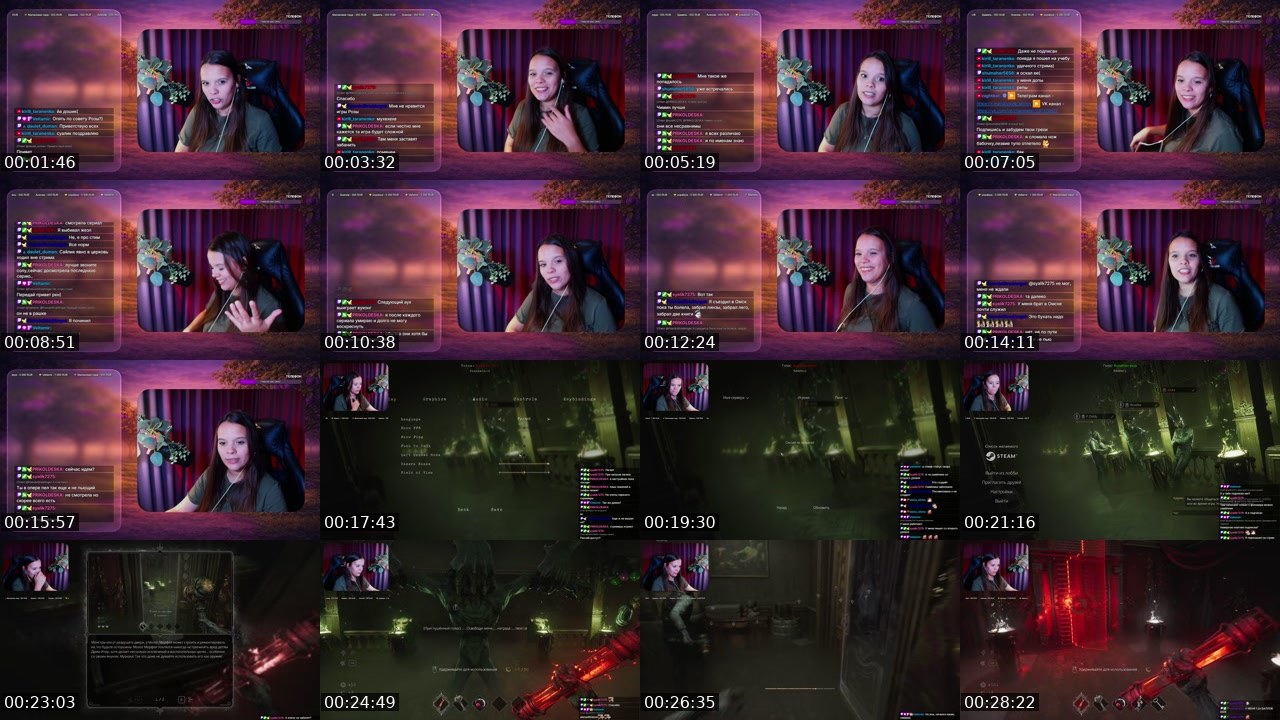 Contact-sheet preview of alena_slivka's Twitch recording