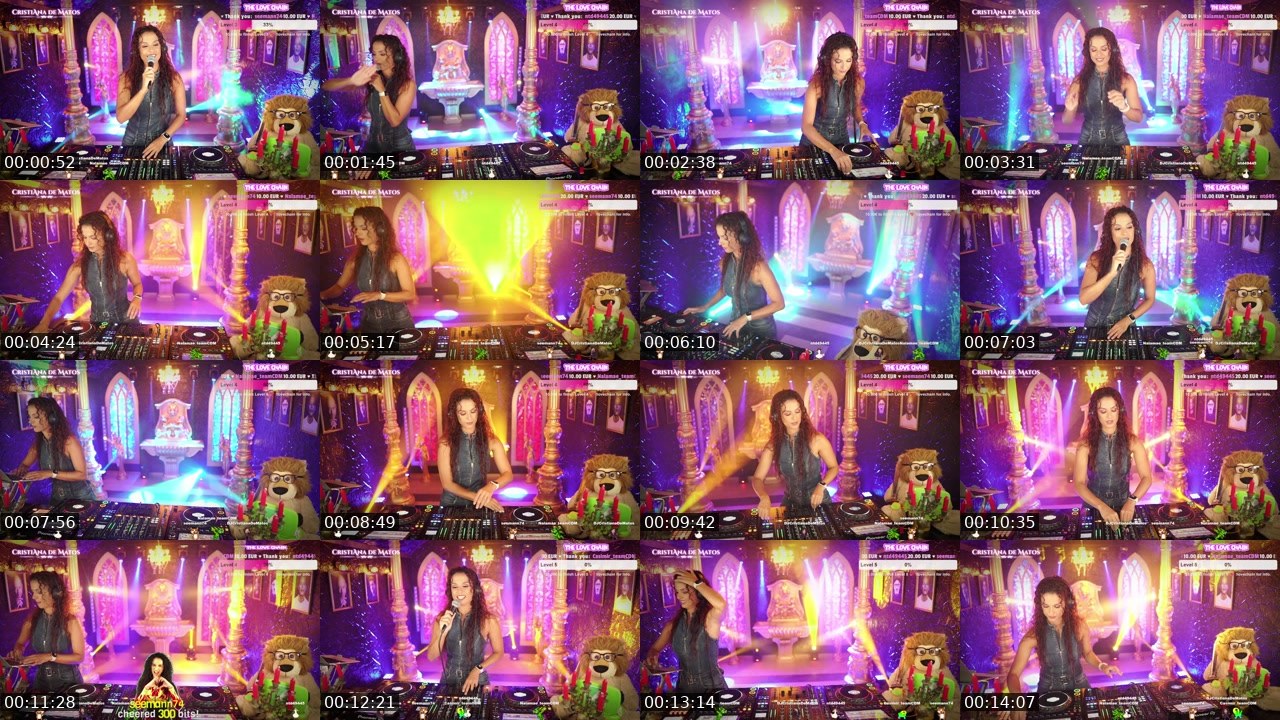 Contact-sheet preview of DJCristianaDeMatos's Twitch recording