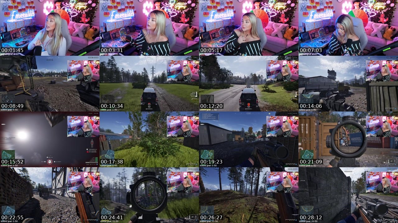 Contact-sheet preview of emeraldds's Twitch recording