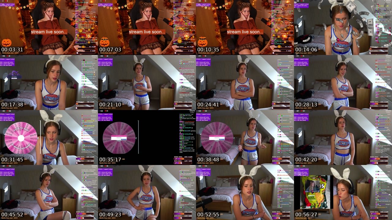 Contact-sheet preview of mira004's Twitch recording