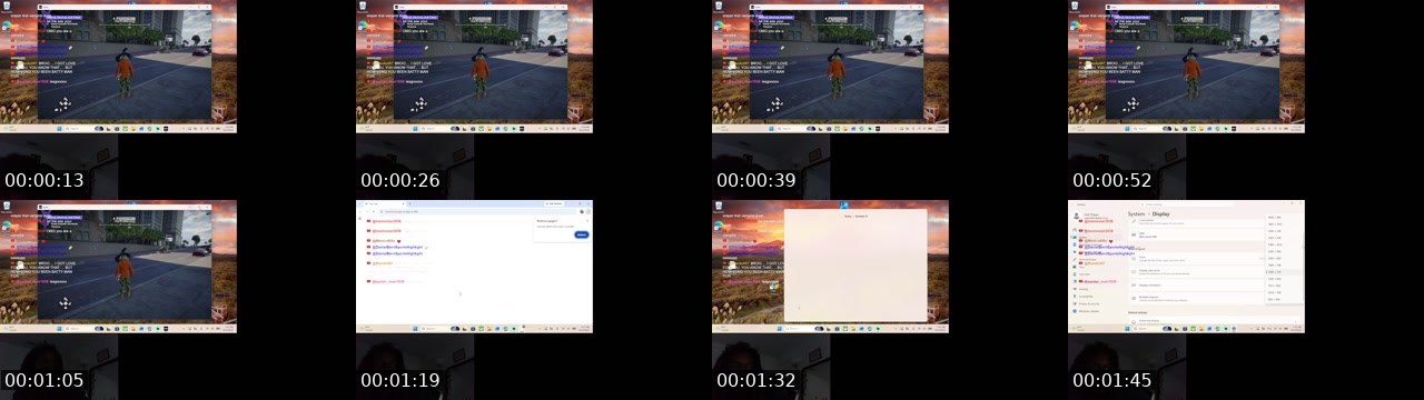 Contact-sheet preview of CodeChill504's Twitch recording