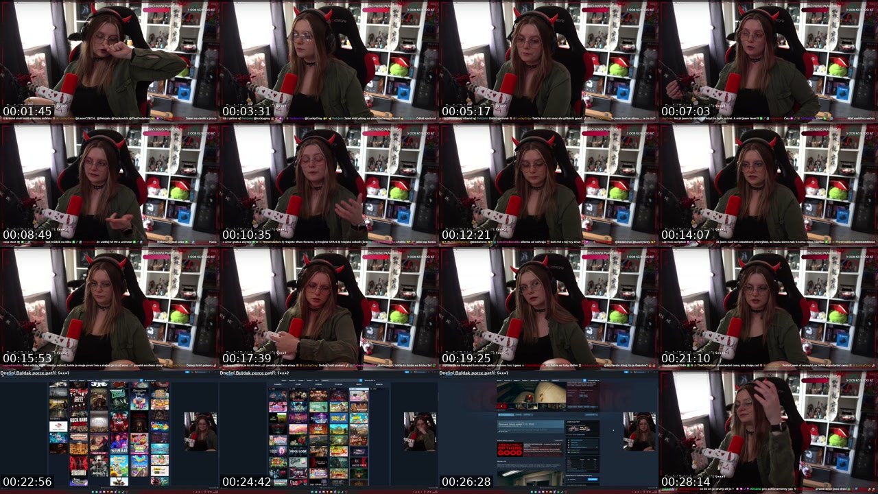 Contact-sheet preview of Mullersie's Twitch recording