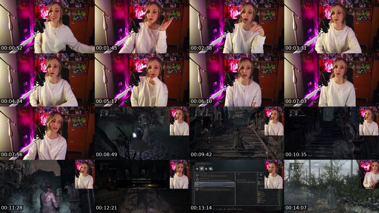 Contact-sheet preview of Wraff's Twitch recording
