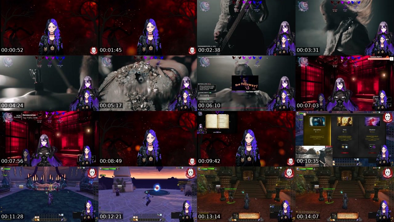 Contact-sheet preview of Artemis_Windrunner's Twitch recording