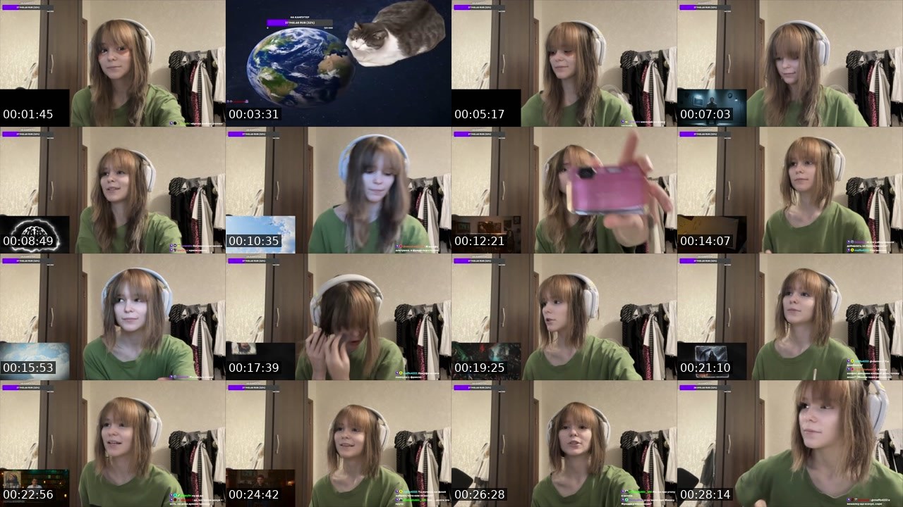 Contact-sheet preview of lllotoss's Twitch recording