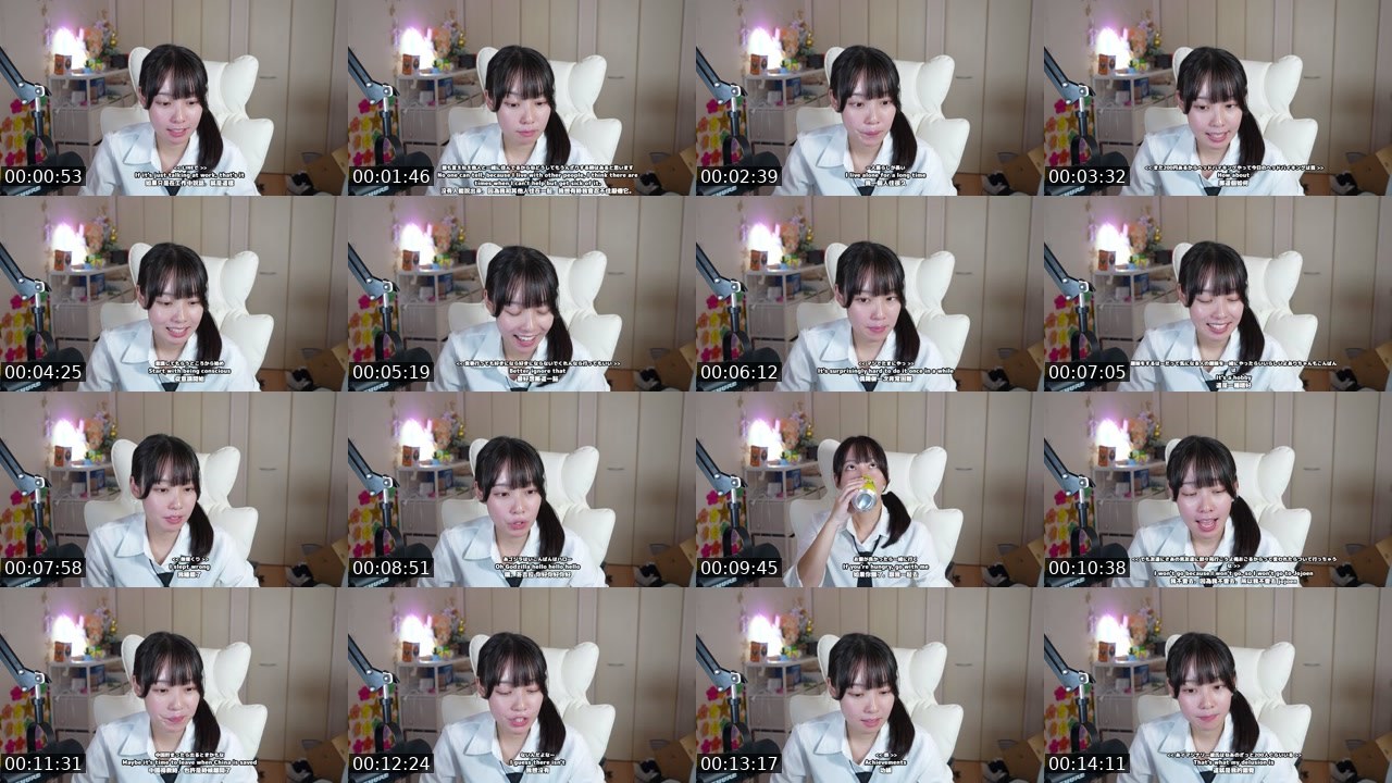 Contact-sheet preview of まるごとみかん's Twitch recording