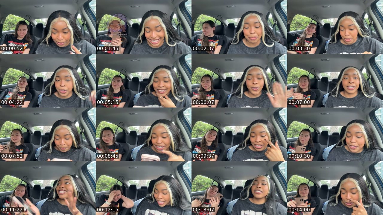 Contact-sheet preview of CakeyBabyx's Twitch recording