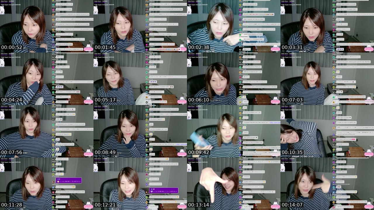 Contact-sheet preview of michaaam's Twitch recording