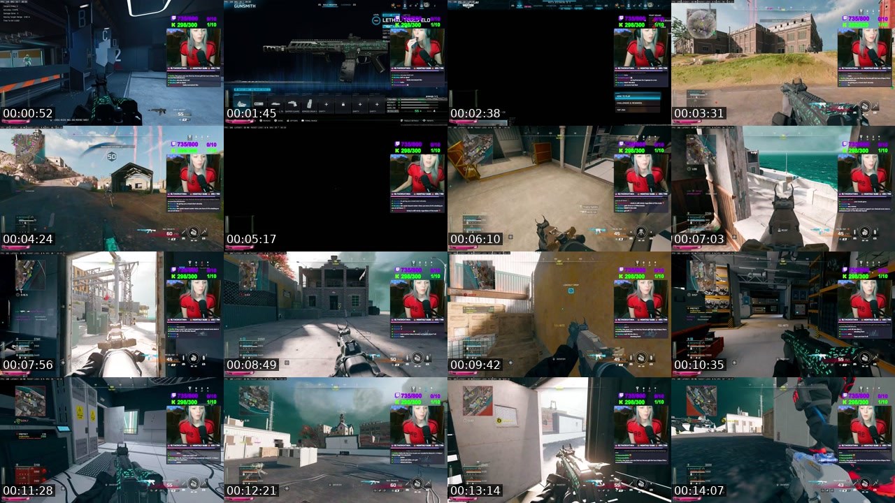 Contact-sheet preview of BlondieTTV's Twitch recording