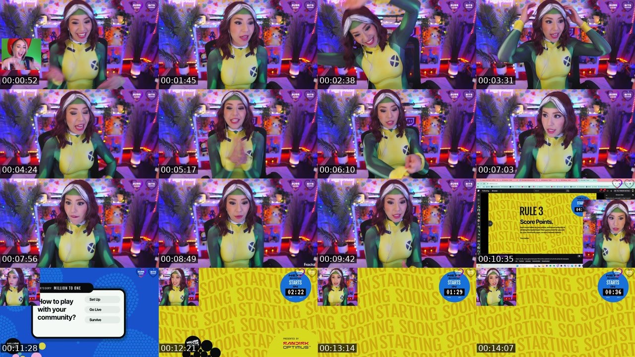 Contact-sheet preview of Fuzhpuzy's Twitch recording