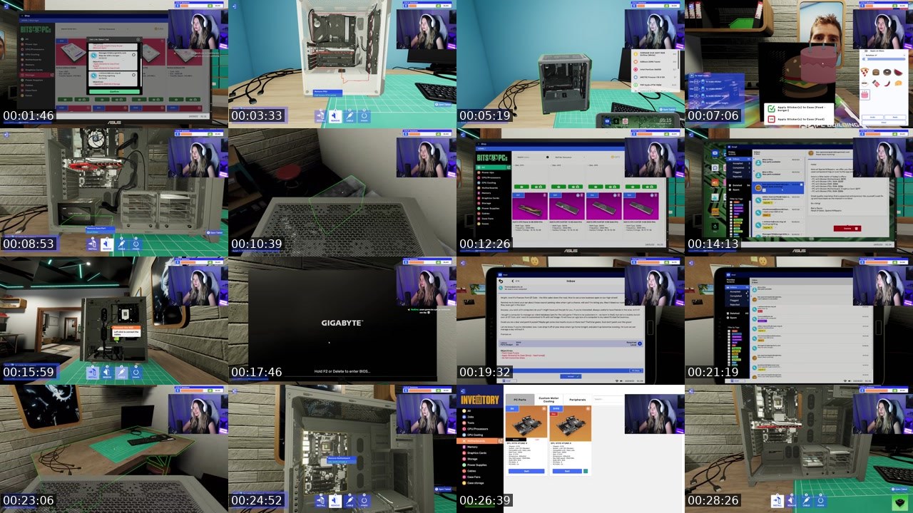 Contact-sheet preview of Tahliaj's Twitch recording