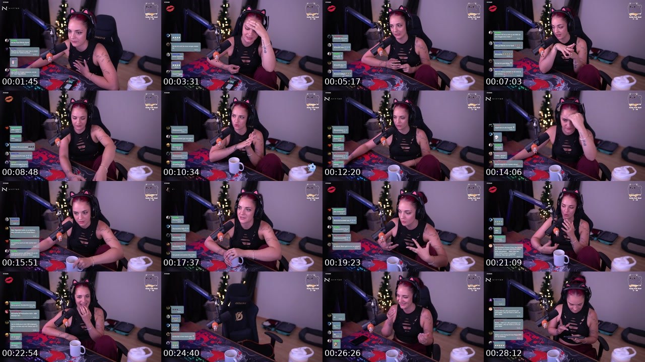 Contact-sheet preview of Wandella's Twitch recording
