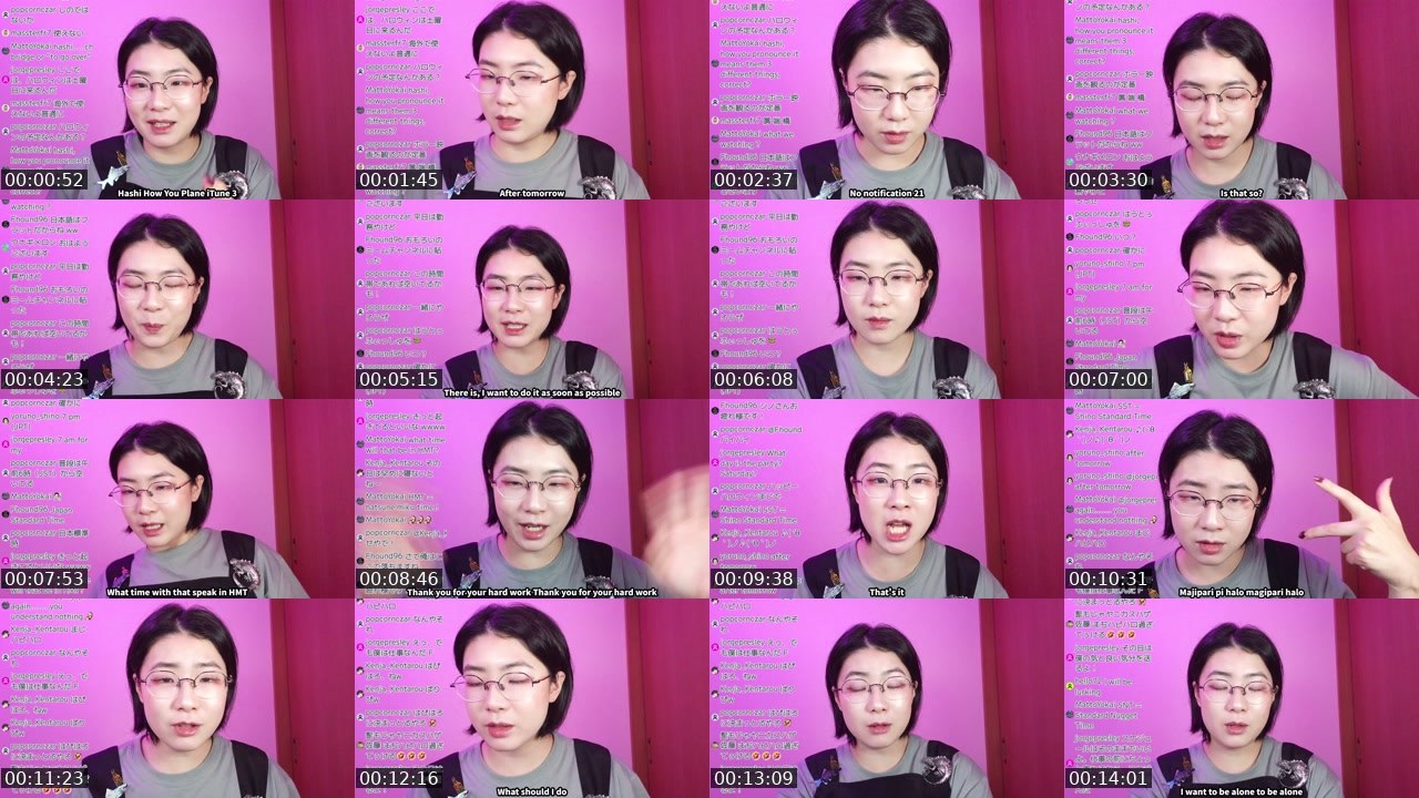 Contact-sheet preview of yoruno_shino's Twitch recording