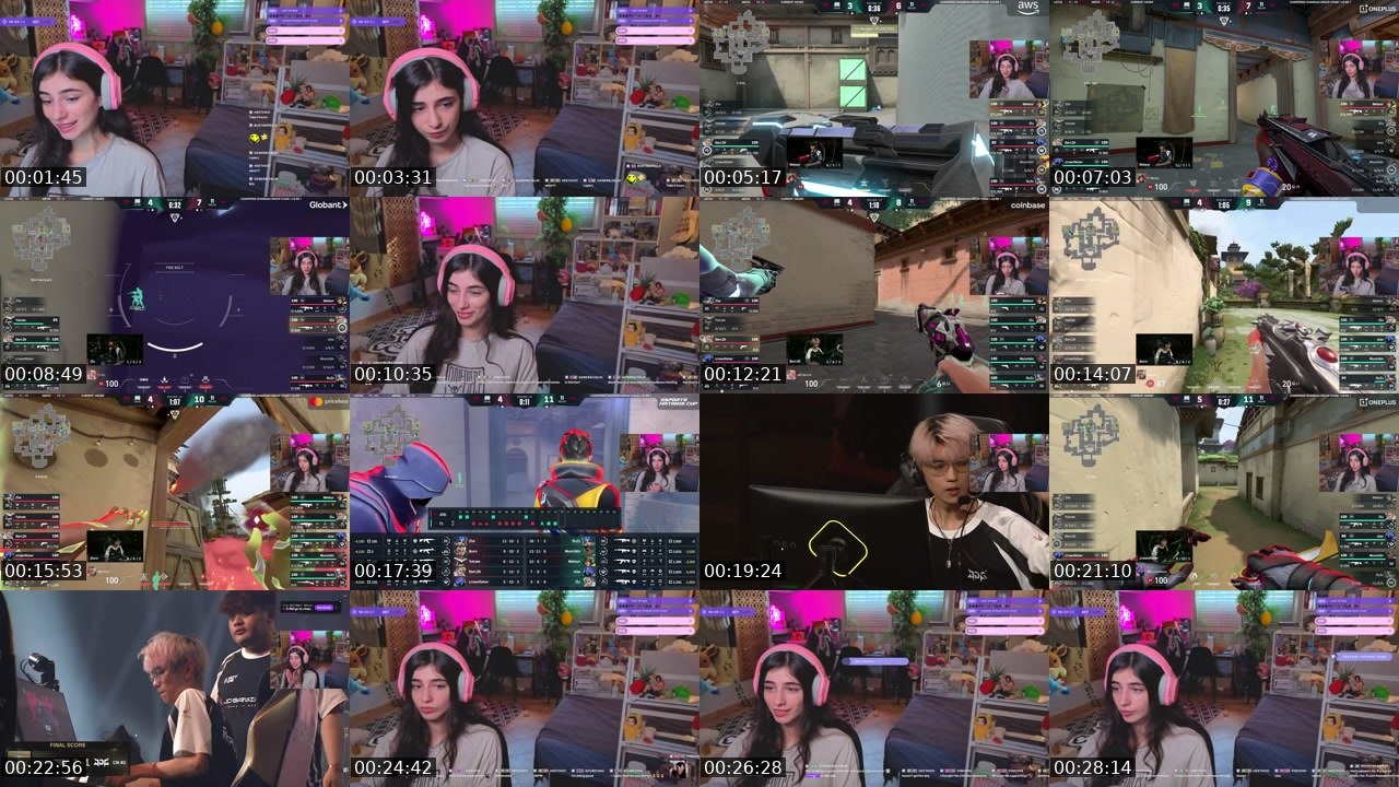 Contact-sheet preview of Laylawa's Twitch recording