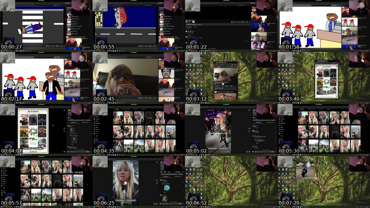 Contact-sheet preview of mmilla's Twitch recording