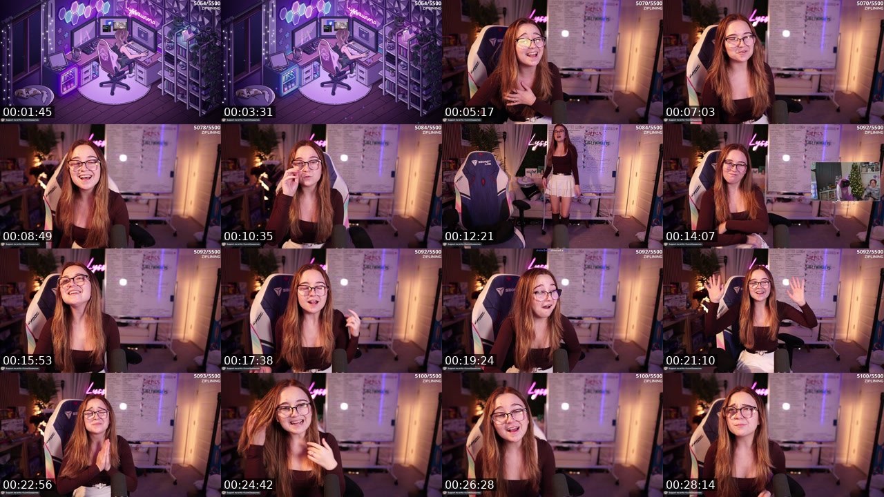 Contact-sheet preview of Lyssaurora's Twitch recording