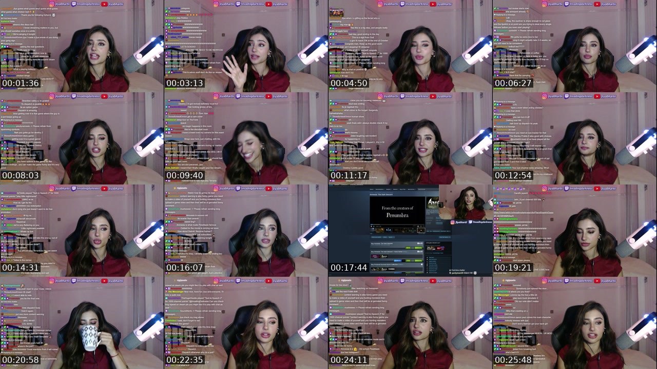 Contact-sheet preview of InvadingDarkness's Twitch recording