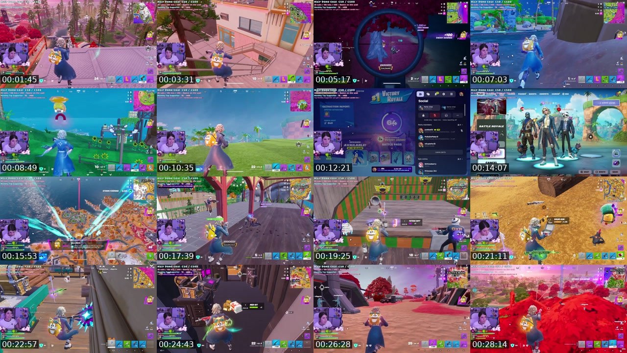 Contact-sheet preview of isel's Twitch recording