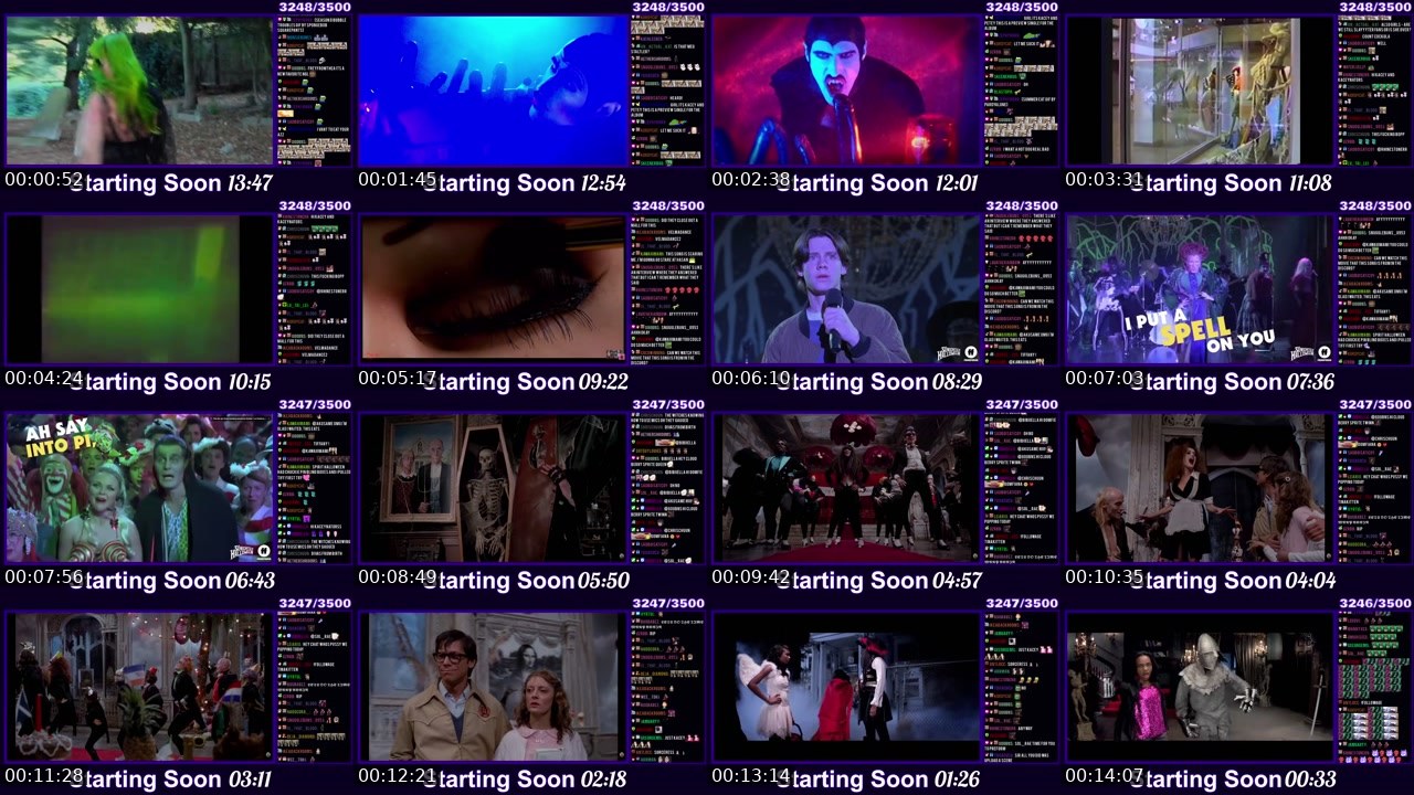 Contact-sheet preview of kacey's Twitch recording
