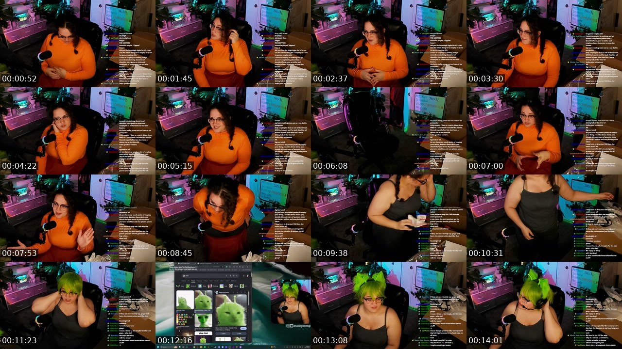 Contact-sheet preview of TheAmazingScrewup's Twitch recording