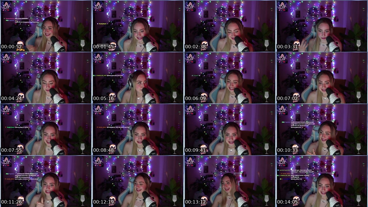 Contact-sheet preview of Ninymoon's Twitch recording