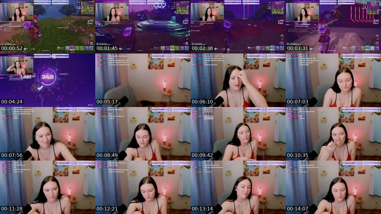 Contact-sheet preview of KissinKaitt's Twitch recording