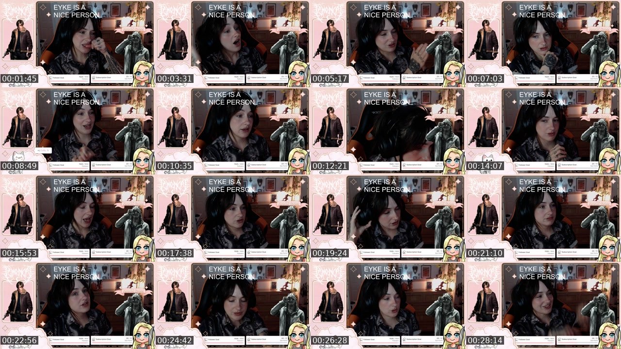 Contact-sheet preview of AmeliaLemonCat's Twitch recording