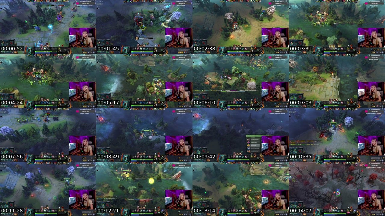 Contact-sheet preview of BabaYagaArt's Twitch recording