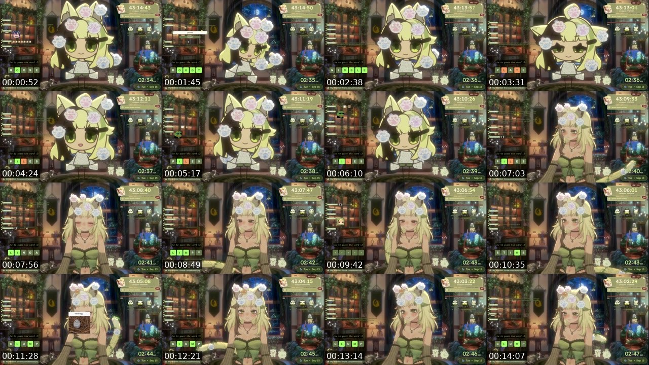 Contact-sheet preview of almondxjoy's Twitch recording