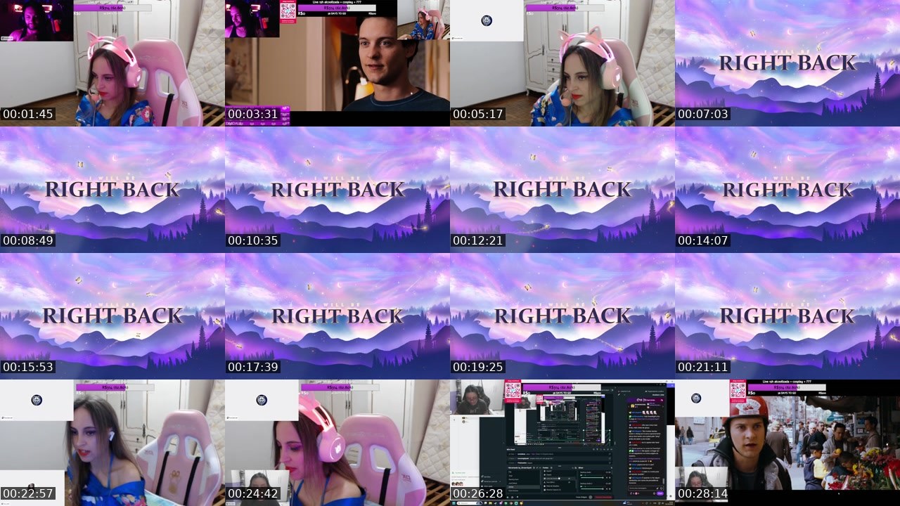 Contact-sheet preview of GwenEgirl's Twitch recording
