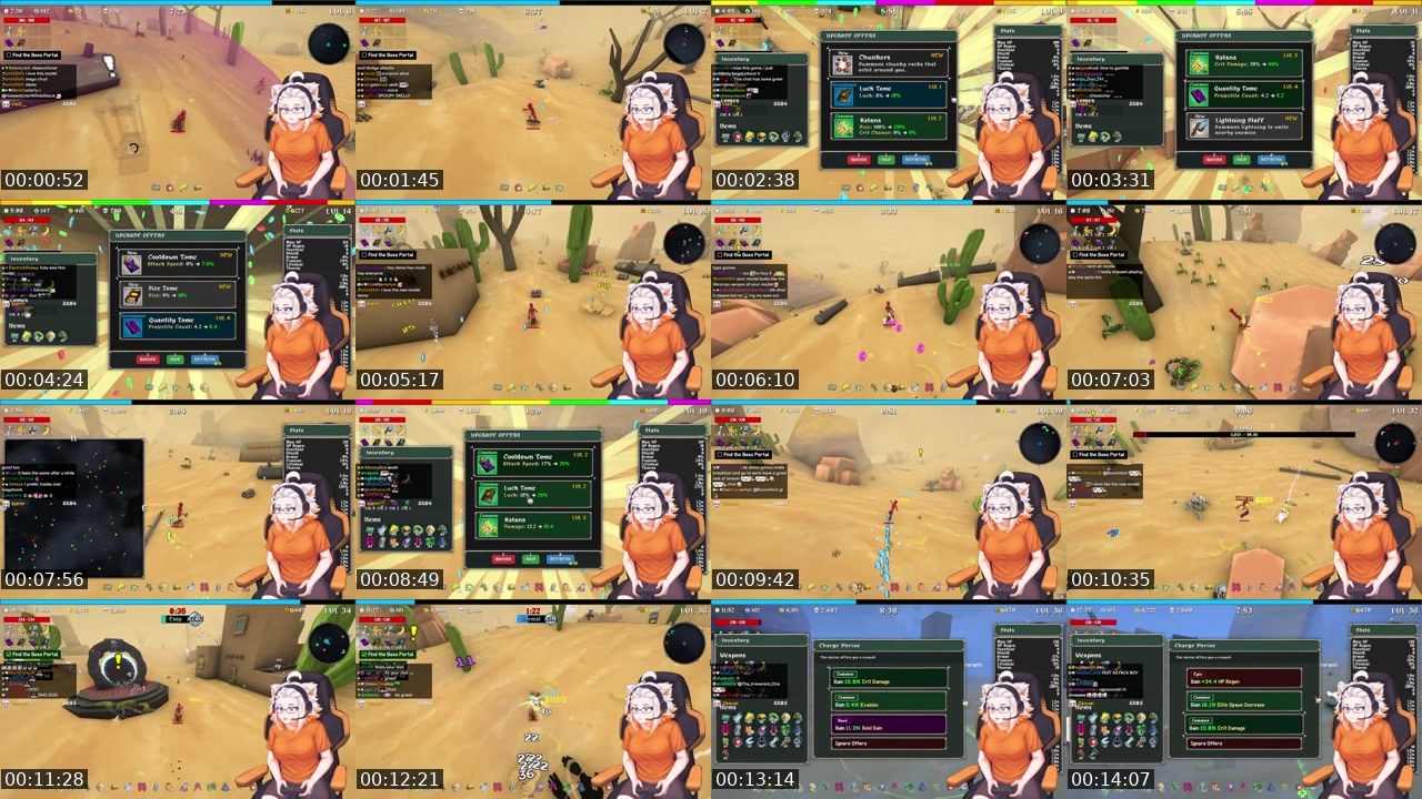 Contact-sheet preview of deme's Twitch recording