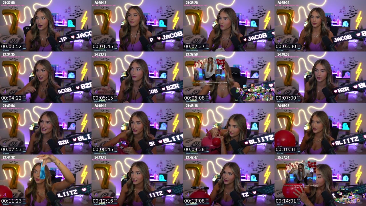 Contact-sheet preview of Jennah's Twitch recording