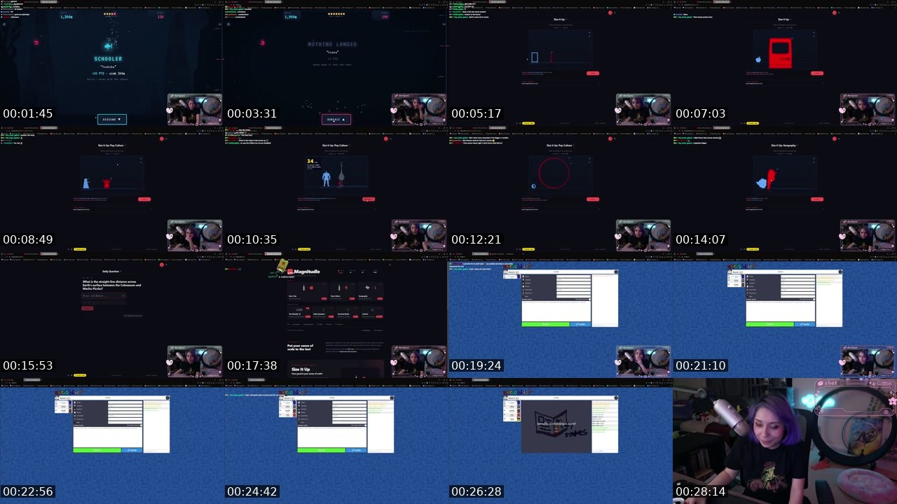 Contact-sheet preview of denipon's Twitch recording