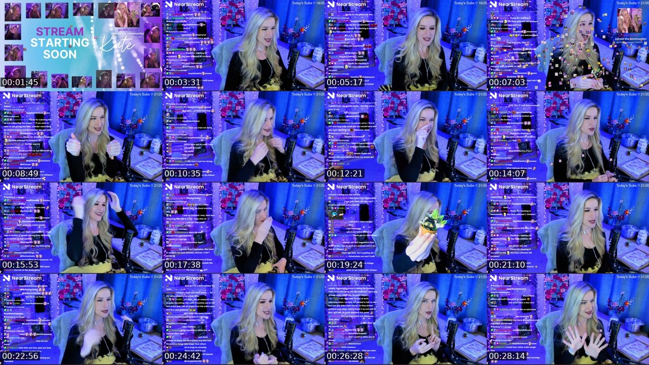 Contact-sheet preview of keepitKate's Twitch recording