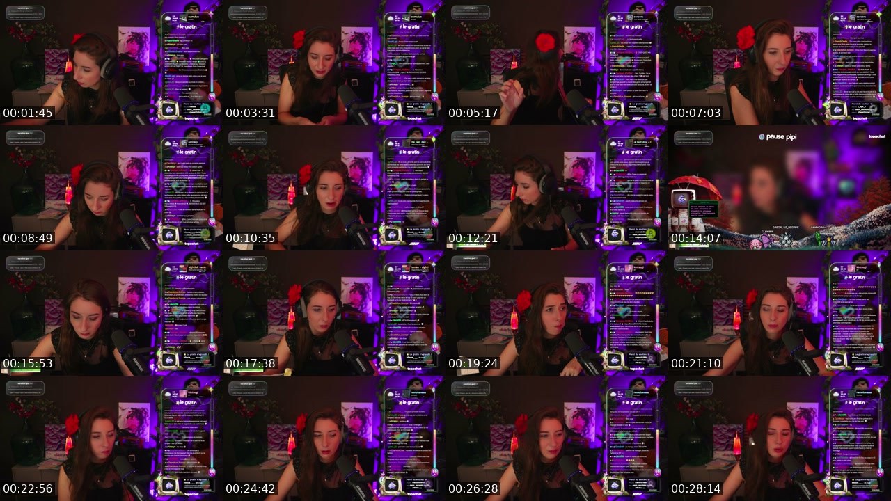 Contact-sheet preview of waterpatate's Twitch recording