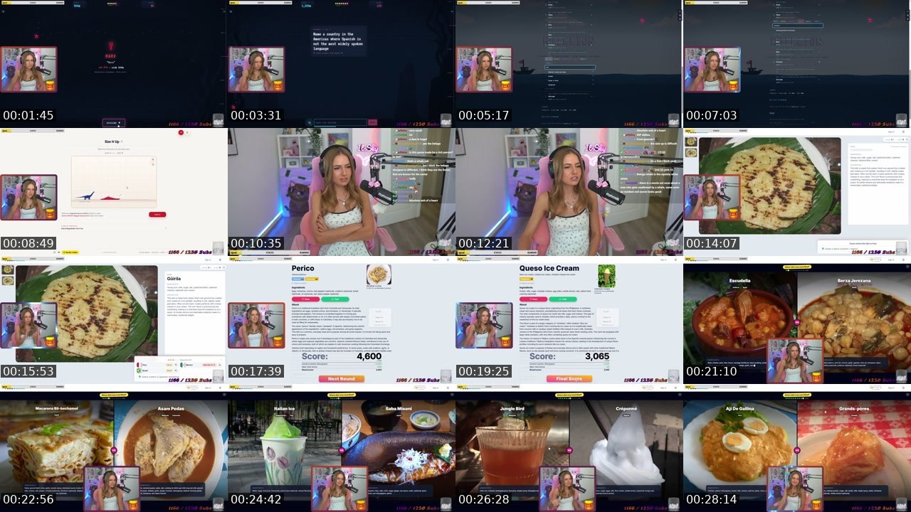 Contact-sheet preview of ItsSky's Twitch recording