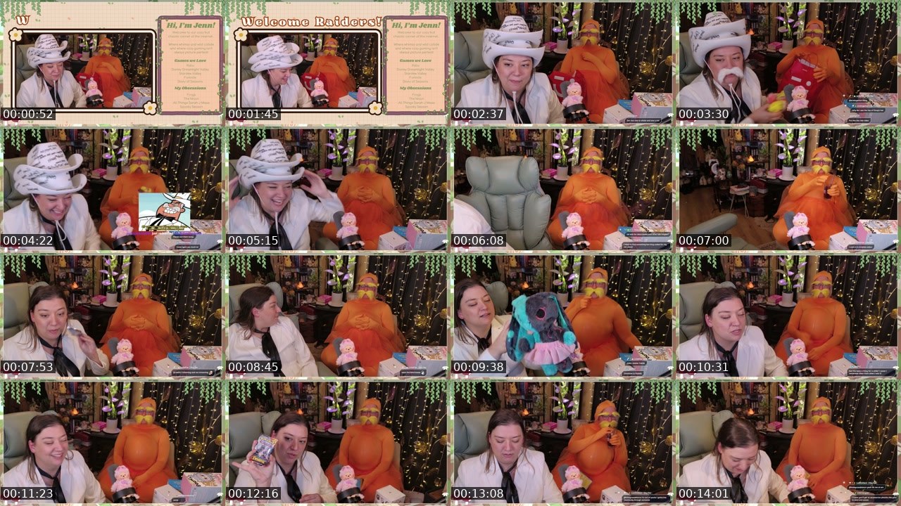 Contact-sheet preview of unphotoJENNic's Twitch recording