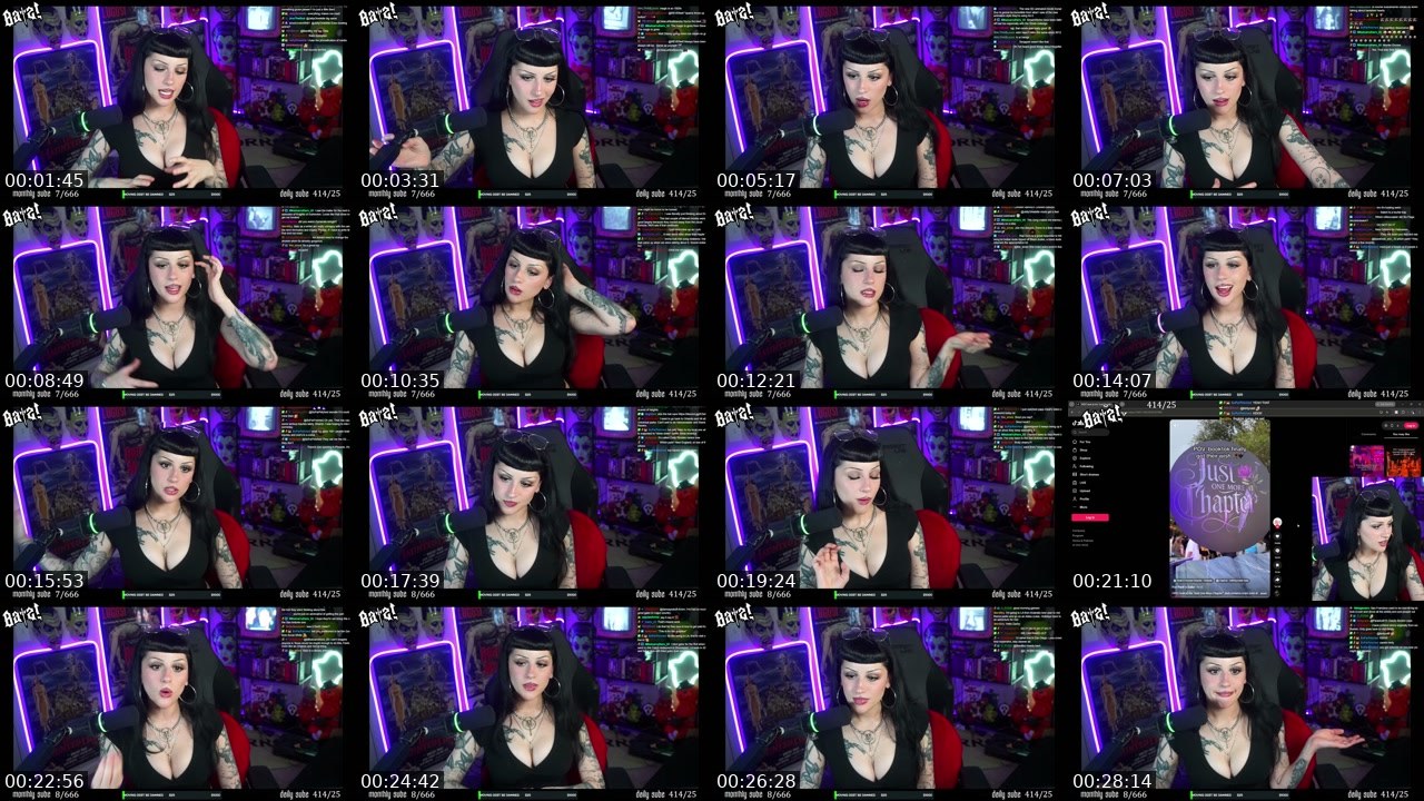 Contact-sheet preview of Batz's Twitch recording