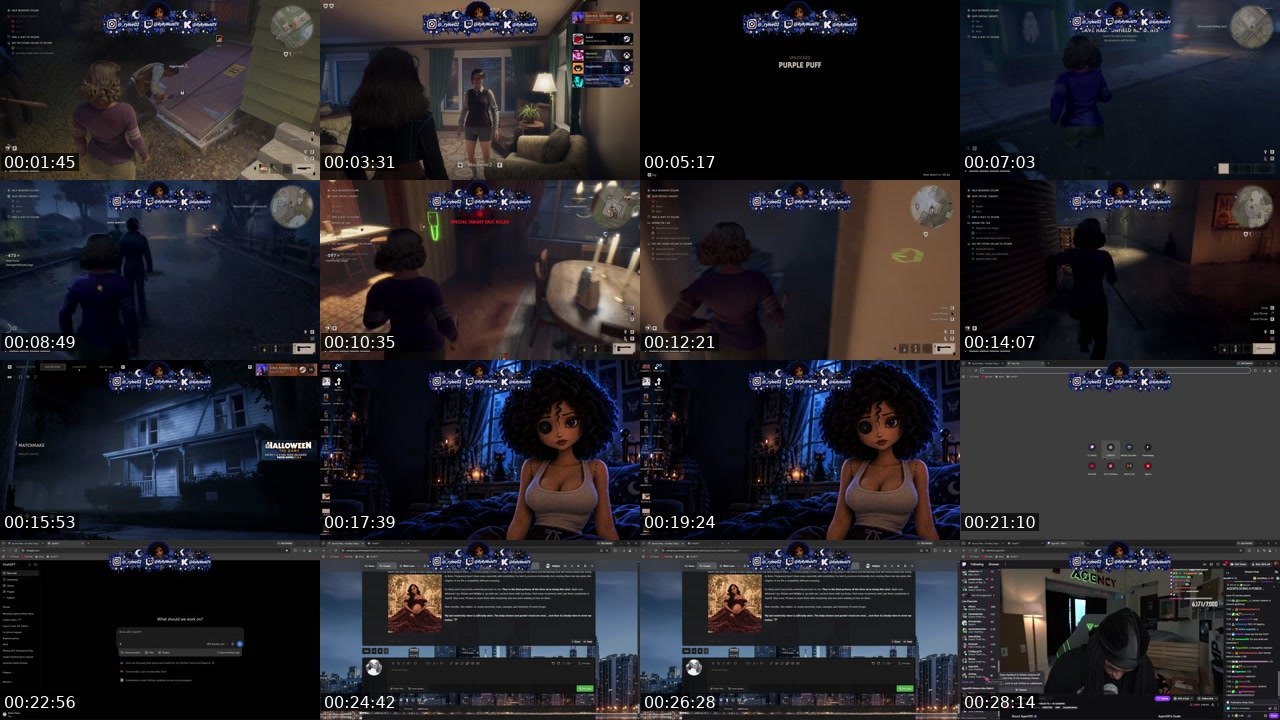 Contact-sheet preview of RyRyWorldTV's Twitch recording