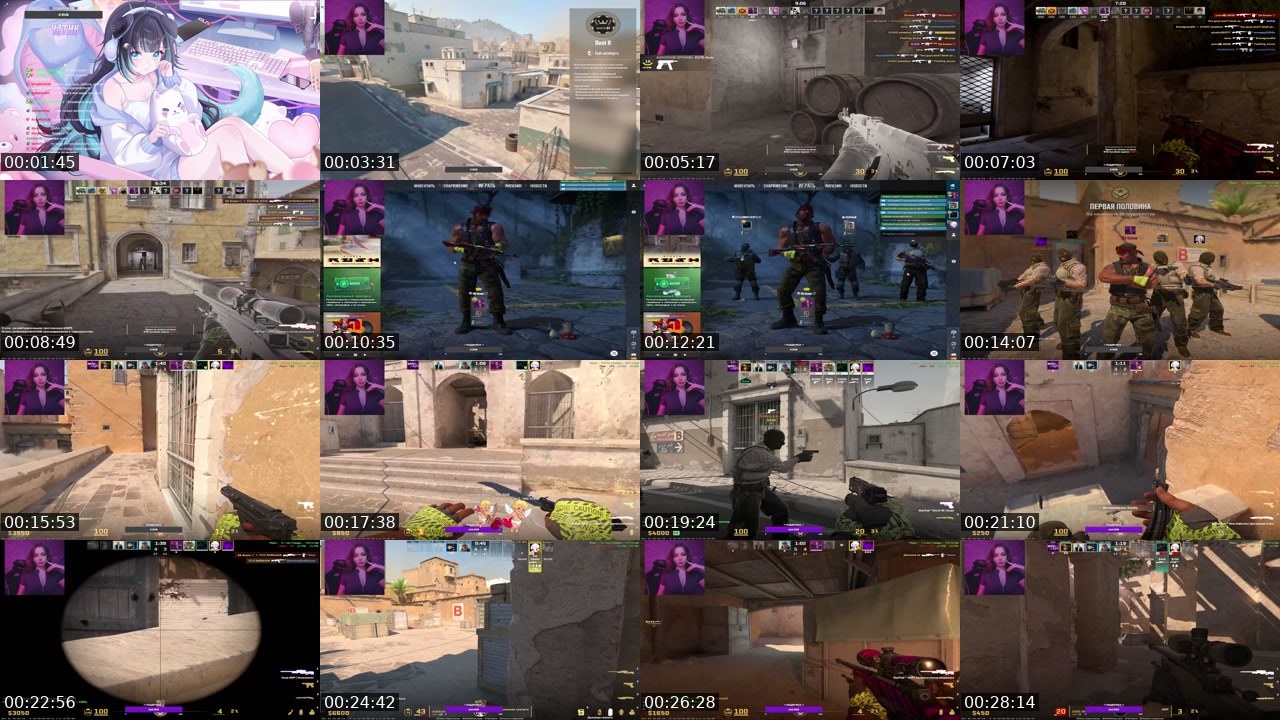 Contact-sheet preview of pizzavika's Twitch recording