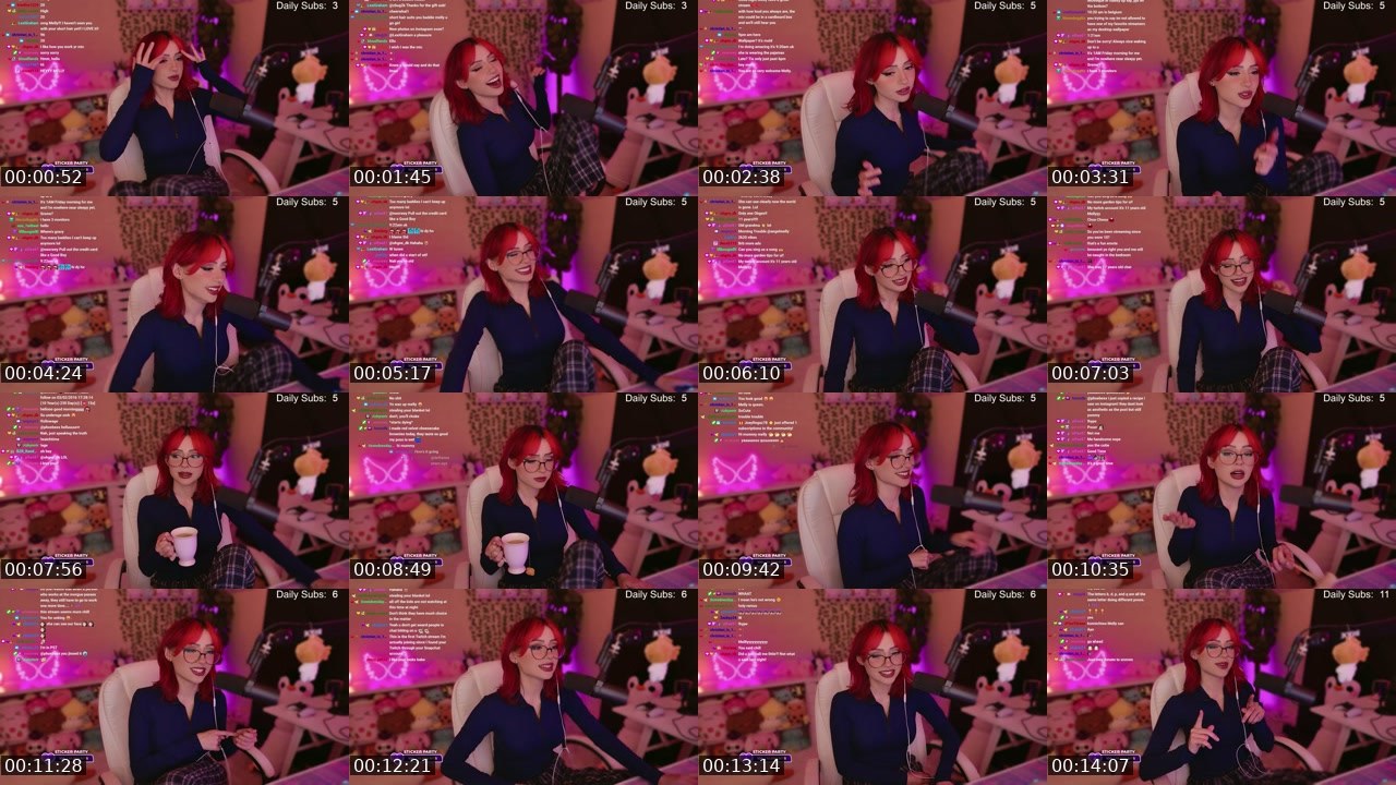 Contact-sheet preview of AngelMelly's Twitch recording