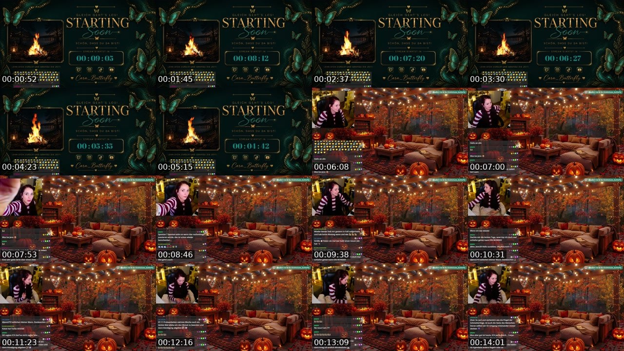 Contact-sheet preview of cara_butterfly's Twitch recording