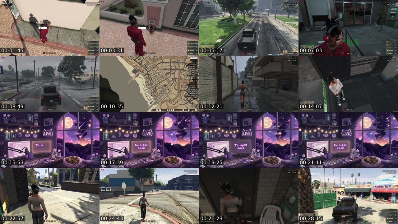 Contact-sheet preview of EbonyOliveOyl's Twitch recording