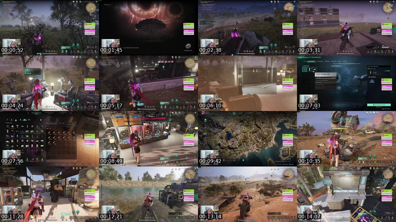 Contact-sheet preview of AnnePlease's Twitch recording